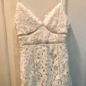 White Lace Midi Dress